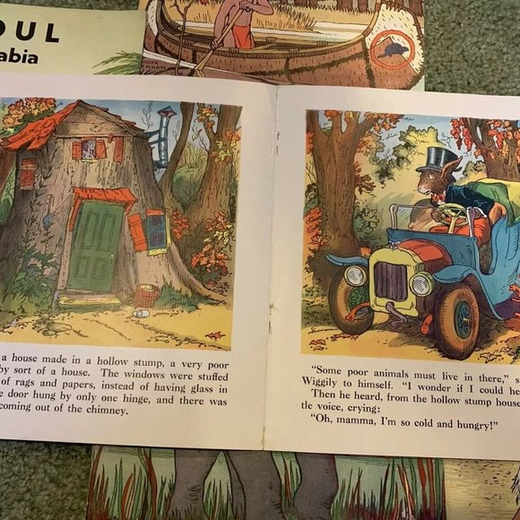 Set of  6  Uncle Wiggily, Chula, Watlala, Abdul, Published 1939 Platt & Munk Lot - Picture 2 of 4